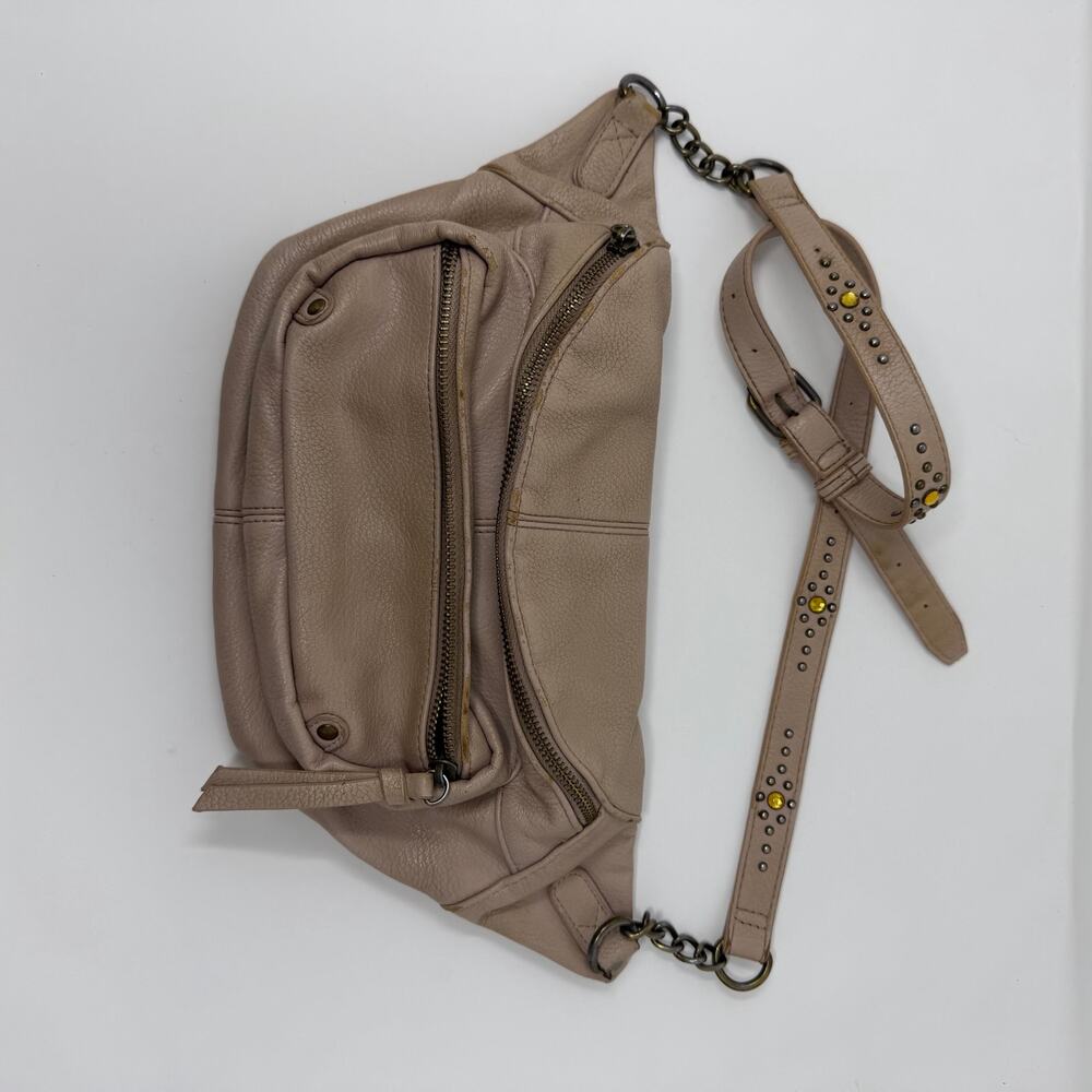 No Boundaries Studded Belt Bag Cafe Au Lait Tan